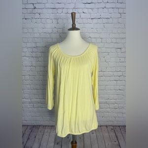 Loft yellow and white striped Tee.